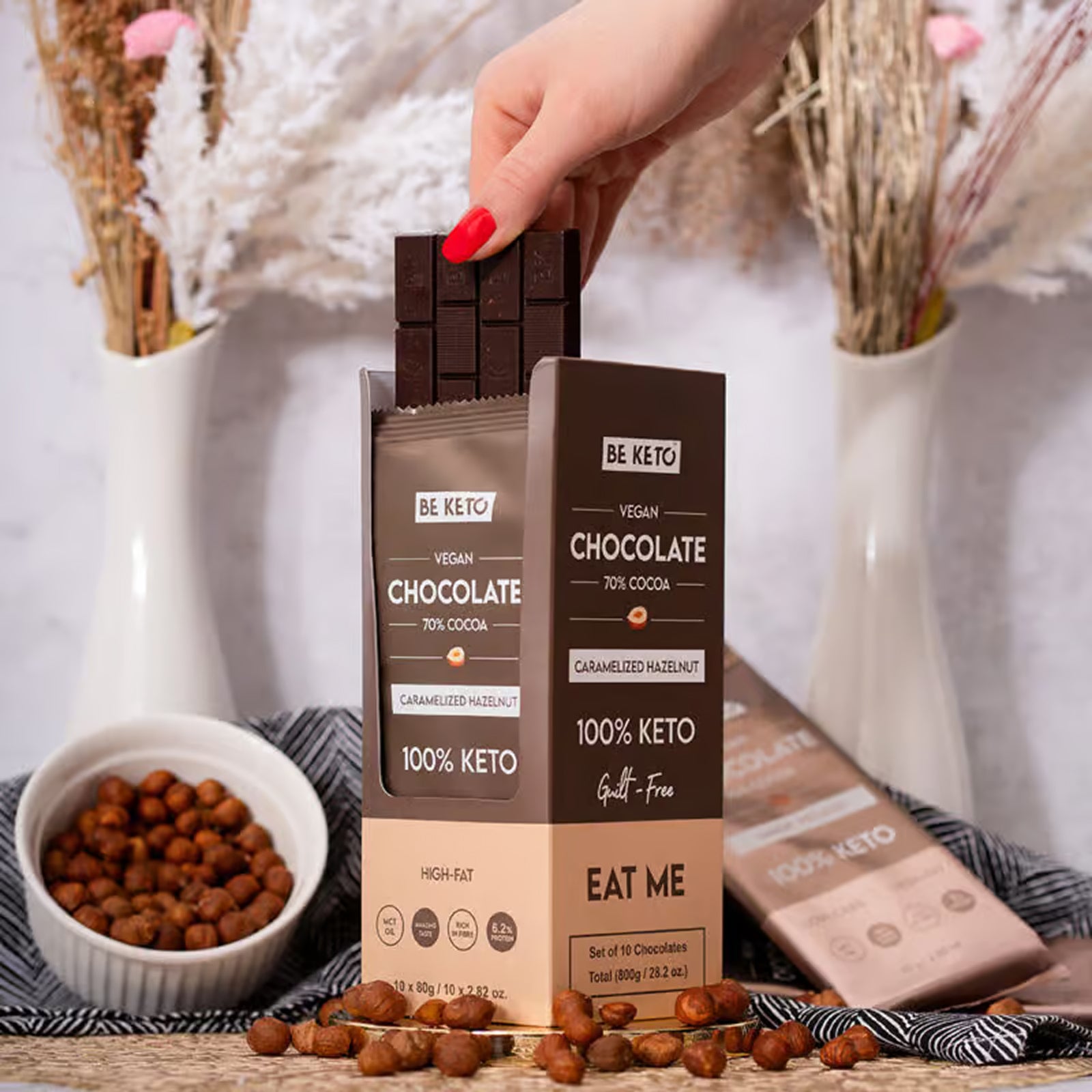 Keto Chocolate + MCT Caramelized Hazelnut - Vegan