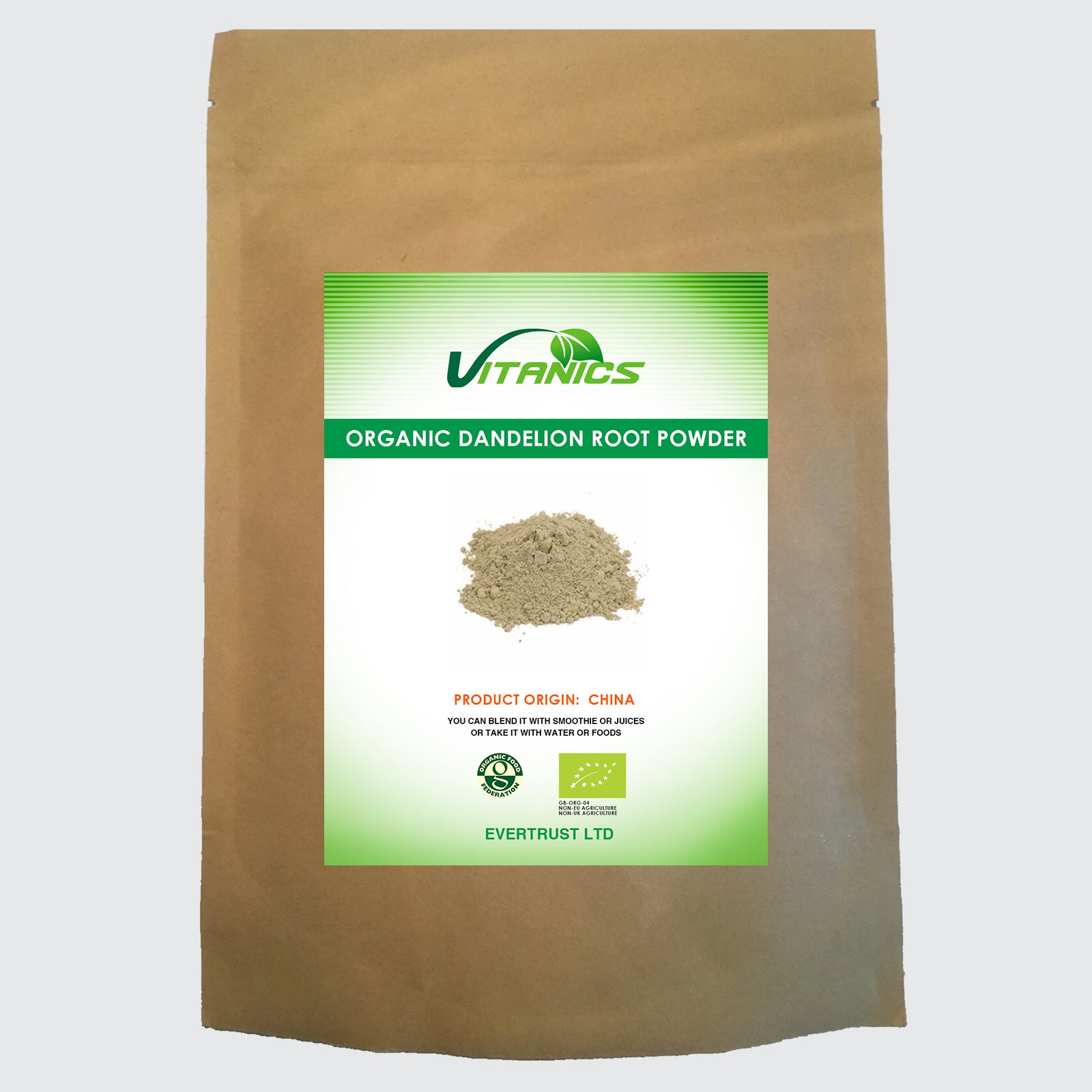 Organic Dandelion Root Powder - 100% Certified