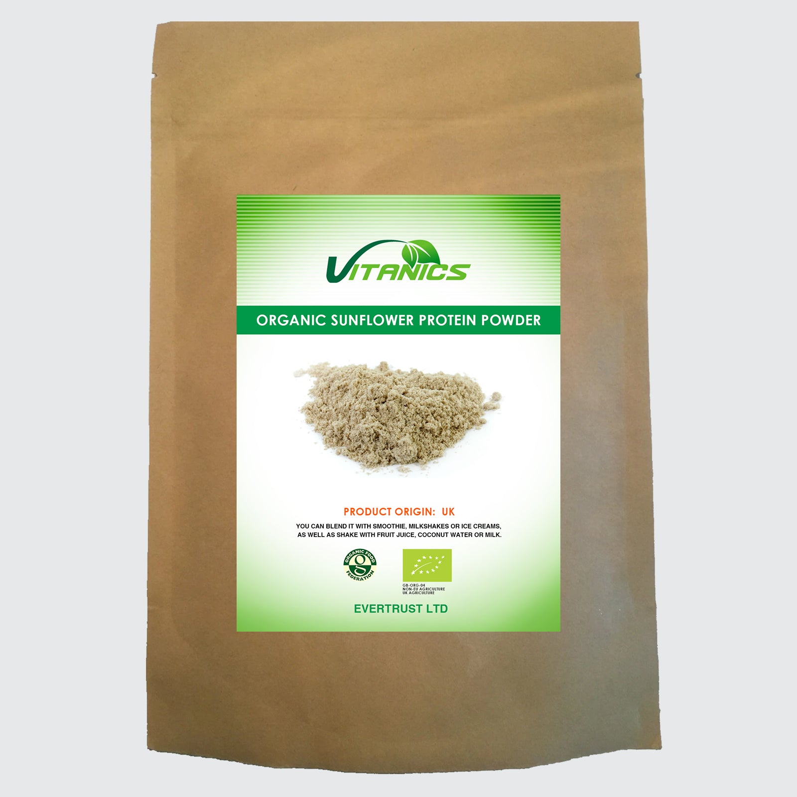 Organic Sunflower Protein Powder - 100% Certified